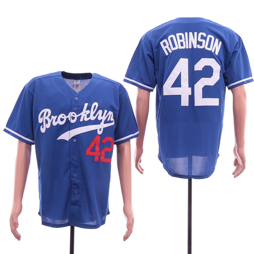 Men Los Angeles Dodgers 42 Robinson Blue Elite MLB Jerseys